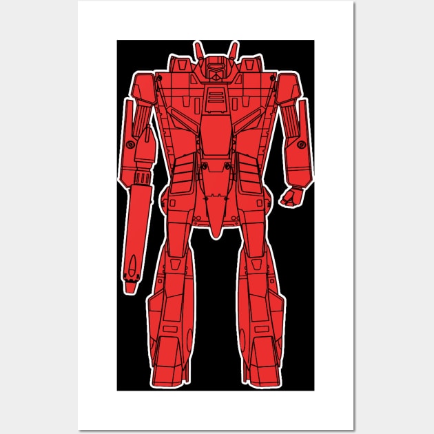 Design red Wall Art by Robotech/Macross and Anime design's